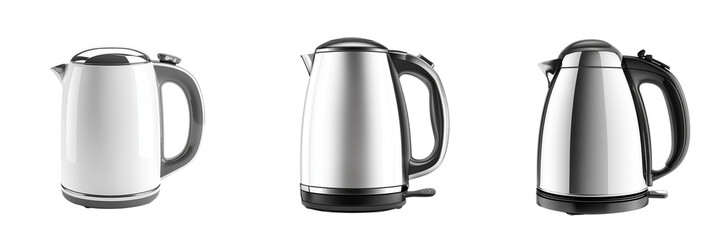 A set of Electric Kettle Isolated in a Transparent Background