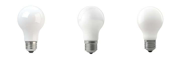 A set of Smart Light Bulb Isolated in a Transparent Background
