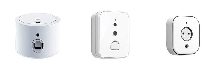 A set of Smart Plug Isolated in a Transparent Background