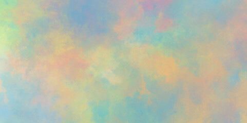 colorful watercolor splash background with grunge multicolor watercolor stains, Watercolor painted gradient colorful background, Pastel ink colors wet effect hand drawn canvas of watercolor with blot.