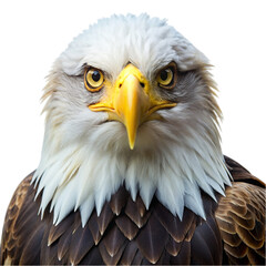 Naklejka premium American bald eagle Isolated On Transparent Background