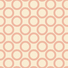 seamless pattern of circles on a beige background
