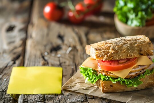 sandwich con nota para personalizar 