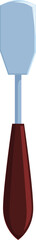 Naklejka premium Palette knife with wooden handle for spreading material or mixing colors in painting