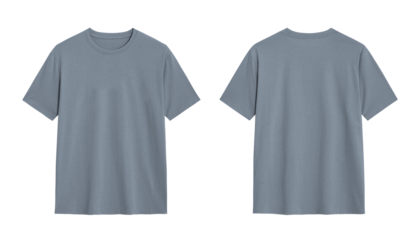 Gray T Shirt Mockup, Front and Back View for Apparel Design