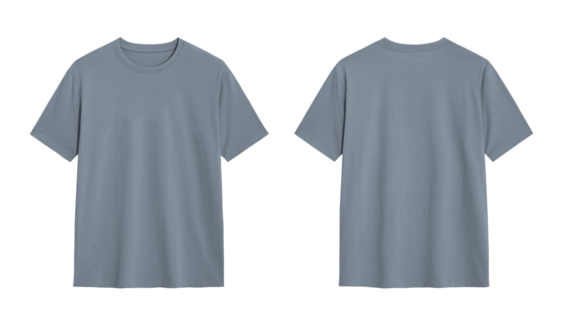 Gray T Shirt Mockup, Front and Back View for Apparel Design