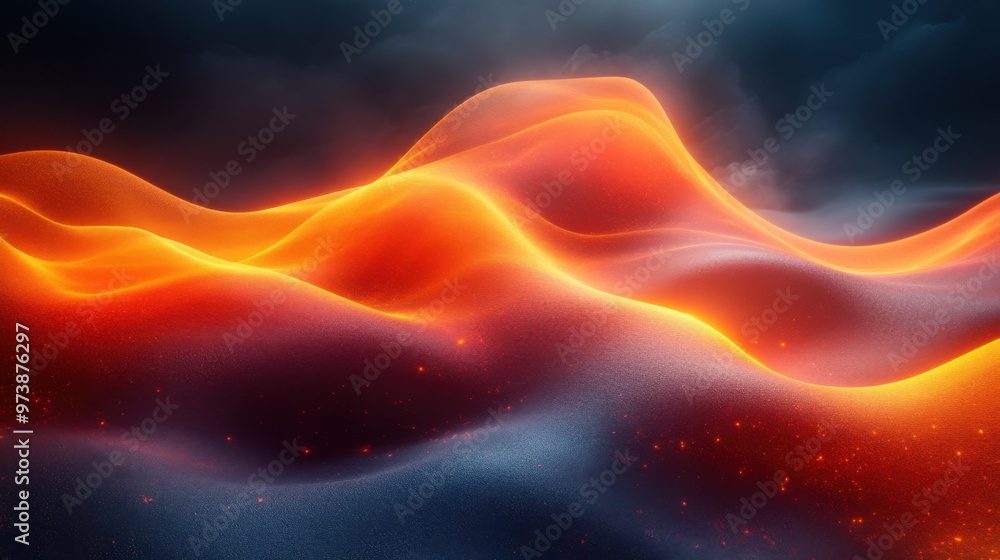 Fototapete creative abstract design with flowing curves and light trails reflecting the dynamic nature of innov