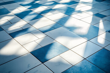 Tile floor in light and shadow
