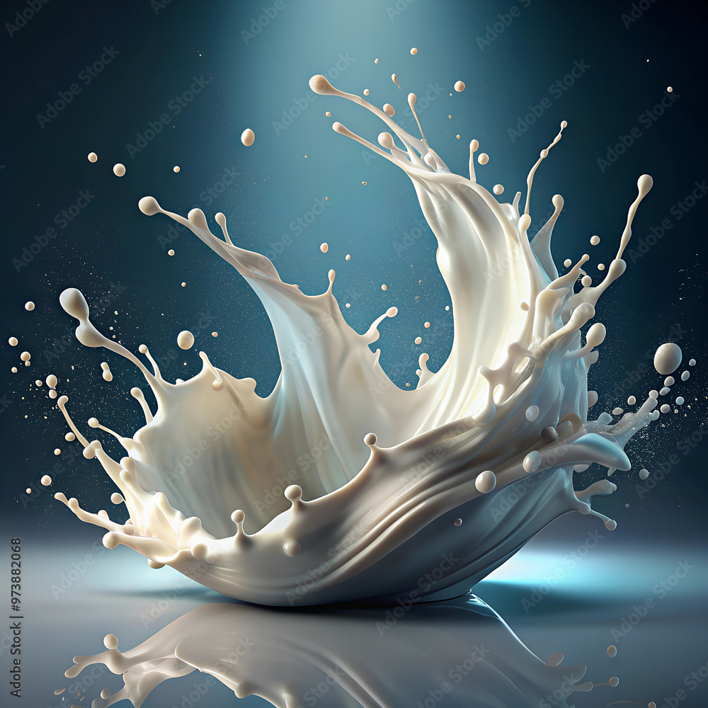 Wall mural splash of milk