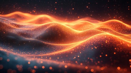 Fototapeta premium Creative abstract design with flowing curves and light trails reflecting the dynamic nature of innovation and emerging technologies.