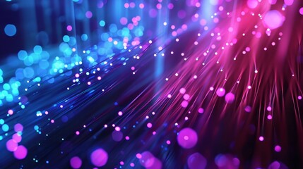 Abstract background of fiber technology lights