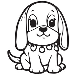 Puppy line art 