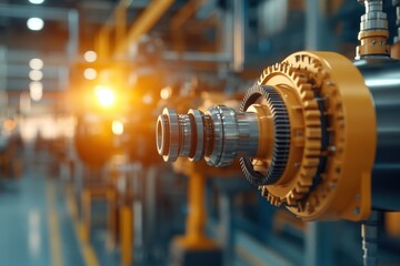 Fototapeta premium Intricate Machinery Inspection: A Glimpse into the Future of Robotics and Industrial Precision