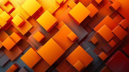 Fototapeta premium Abstract orange square overlap background for card graphics design. Orange background elements. 