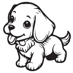 Puppy line art 
