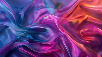 Fototapeta premium Luxurious silk texture, vibrant colors, intricate patterns, high-definition quality, ideal for digital backgrounds or elegant design projects, enhancing visual appeal and sophistication.