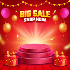 Big sale promotion event vertical banner