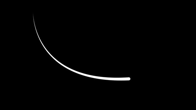Down curve arrow animation, Falling prices concept arrow animation.animated