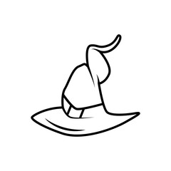 Witch's hat line icon