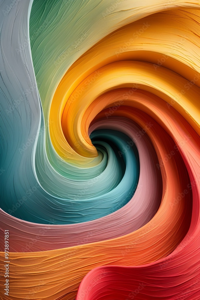 Poster vibrant abstract art with swirling colors and fluid design, creating a dynamic and visually striking