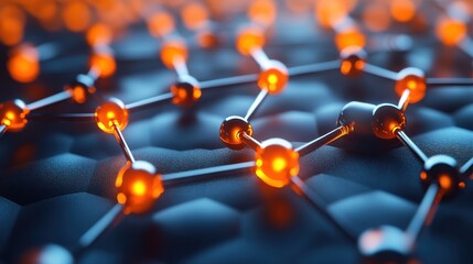 Close-up of a nanomaterial's surface texture and structure with a focus on its nanoscale features and potential uses in technology and scientific research.