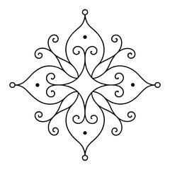 It is a simple mehndi design with tiny dots that draw attention to its lovely curves and swirls.