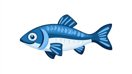 Naklejka premium Vibrant fish illustration, full of color and texture, perfect for adding a playful touch to any design project.