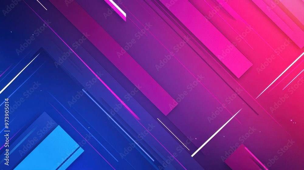 Poster dynamic gradient background with arrow lines reflecting modern tech, shadows, and vibrant colors for