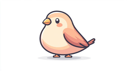 Vibrant cartoon finch in doodle style, perfect for tshirts, apps, and web designs. A modern and playful vibe
