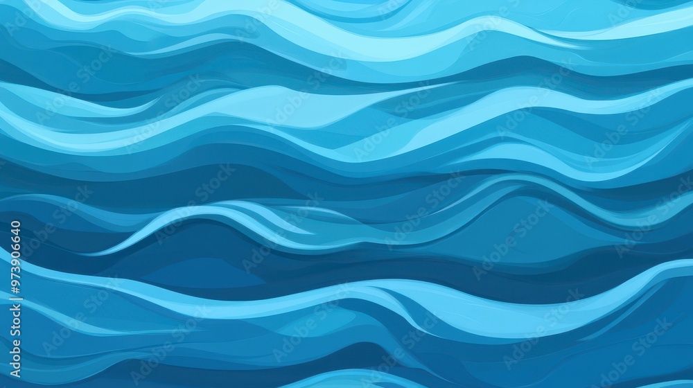 Poster Stunning blue water surface design, perfect for modern art projects and digital backgrounds. Create a unique visual appeal