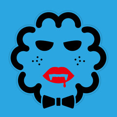 SunnyCookie, Halloween series. 
It features a unique Dracula-inspired SunnyCookie against a blue background.