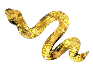 和風タッチの金の蛇