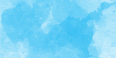 Abstract blue watercolor paint on a surface, sea blue watercolor paper texture with watercolor splashes, natural sky blue watercolor splash stroke background, Watercolor cloud texture.
