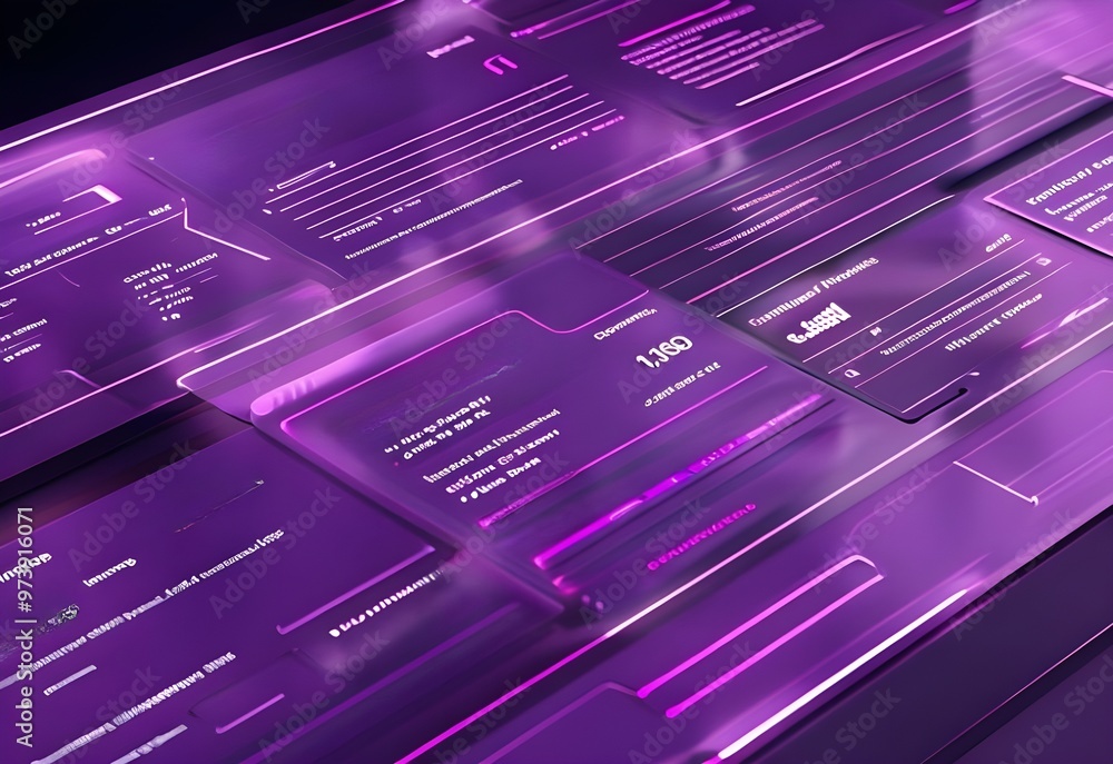 Leinwandbilder digital documents created using future world technology. automated invoice and receipt management co