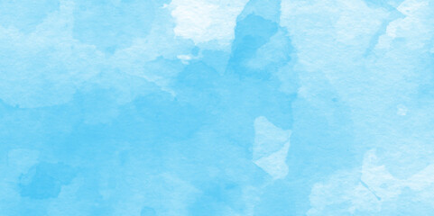 Abstract blue watercolor paint on a surface, sea blue watercolor paper texture with watercolor splashes, natural sky blue watercolor splash stroke background, Watercolor cloud texture.