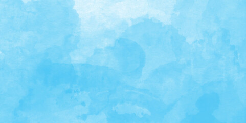 Abstract blue watercolor paint on a surface, sea blue watercolor paper texture with watercolor splashes, natural sky blue watercolor splash stroke background, Watercolor cloud texture.
