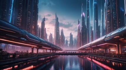 futuristic city wallpaper