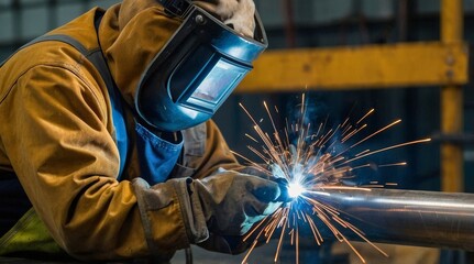 Repair pipe stainless argon welding construction