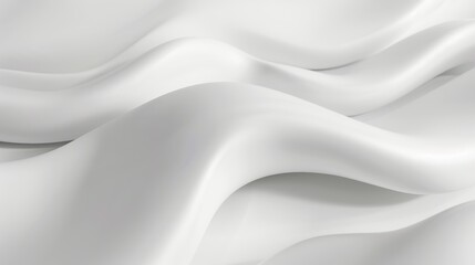 Fototapeta premium Elegant white abstract wallpaper featuring smooth wave patterns, a minimalistic design that enhances modern spaces with a touch of sophistication and tranquility.