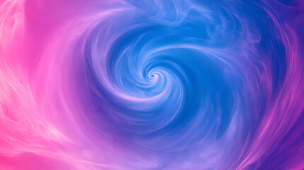 Fototapeta premium Cosmic Whirlpool: A vibrant vortex of pink and blue hues swirls in a mesmerizing display of color and motion. 