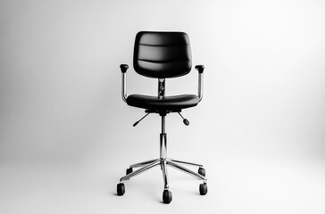 Fototapeta premium a drafting chair with adjustable height and foot ring