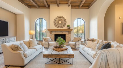 Fototapeta premium Mediterranean-Inspired Living Room