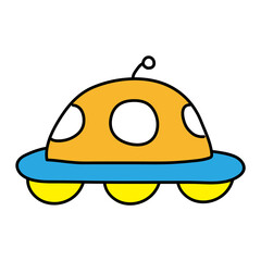 カラフルなUFO