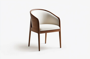Fototapeta premium a guest chair with padded seat and backrest, and wooden frame