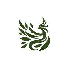 Obraz premium Nature leaf phoenix logo
