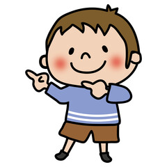 指を差す子供（男の子1）