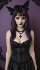 Goth Teen in Distinctive Style