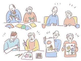 介護、福祉系のお仕事セットH（折り紙、塗り絵、工作）