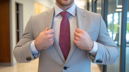 Confident Business Executive in Stylish Formal Suit and Tie