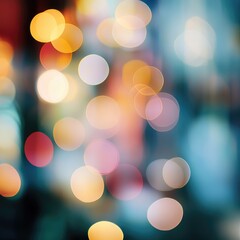 Obraz premium Blurred Christmas lights background with festive holiday bokeh and ornaments 
